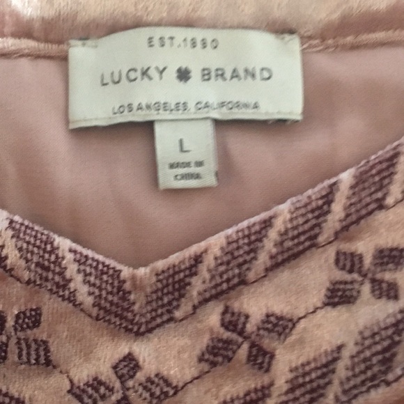 Velvet dress Blush peach LUCKY BRAND - Picture 5 of 9